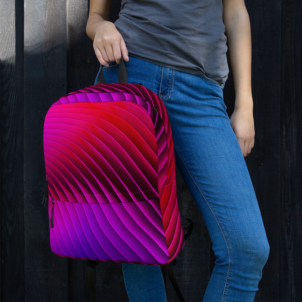Backpack- Vibrant pink swirl
