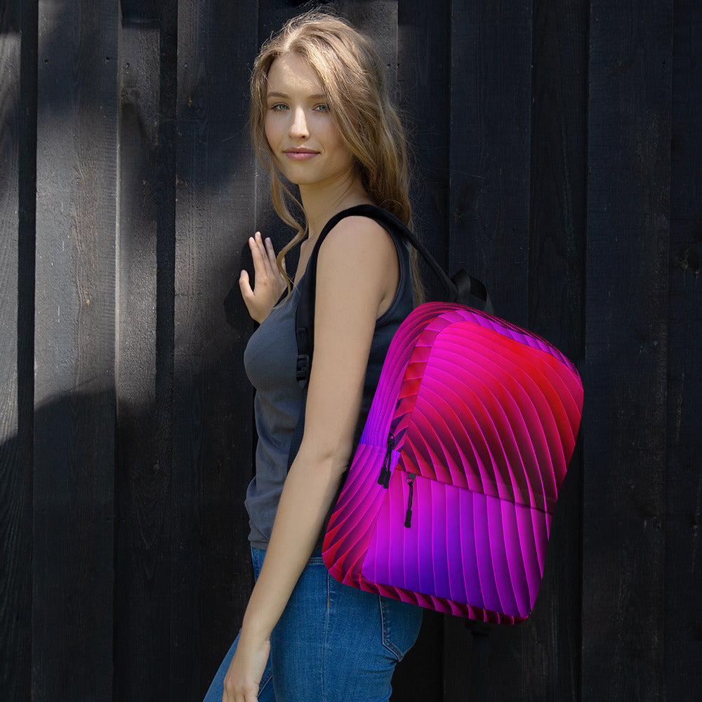 Backpack- Vibrant pink swirl