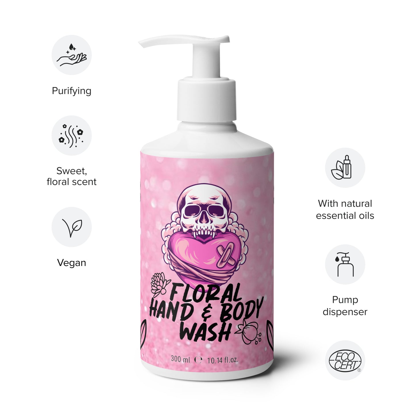Floral hand & body wash- Sugar Candy Skull