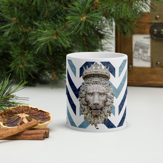 White glossy mug- Lion King, Front Print