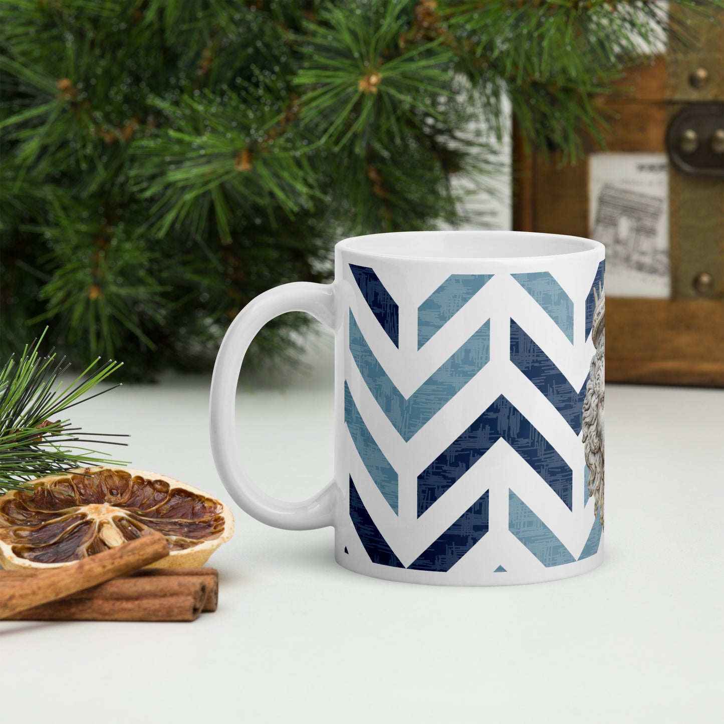 White glossy mug- Lion King, Front Print