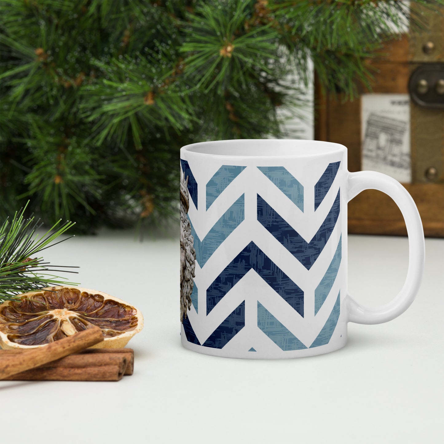 White glossy mug- Lion King, Front Print