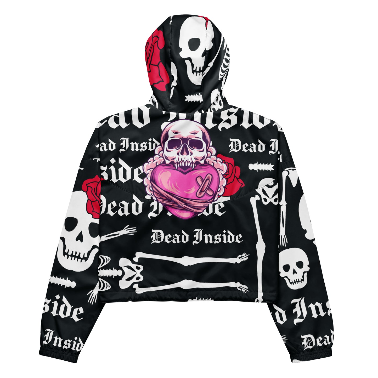 Women’s cropped windbreaker- Sugar Candy Skull