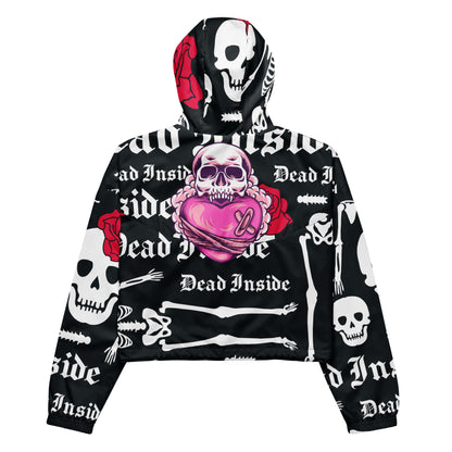 Women’s cropped windbreaker- Sugar Candy Skull