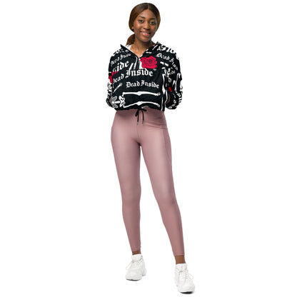 Women’s cropped windbreaker- Sugar Candy Skull