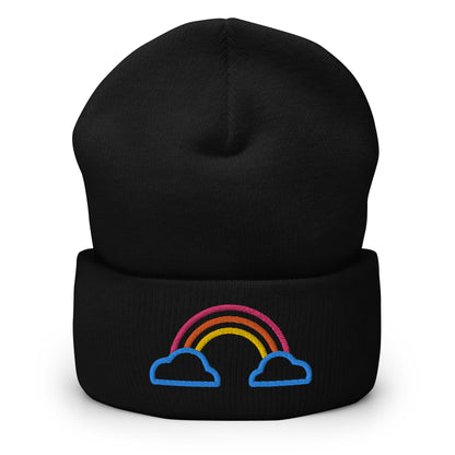 Cuffed Beanie- Rainbow