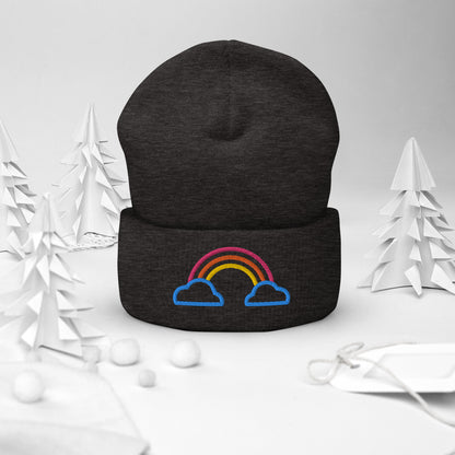 Cuffed Beanie- Rainbow