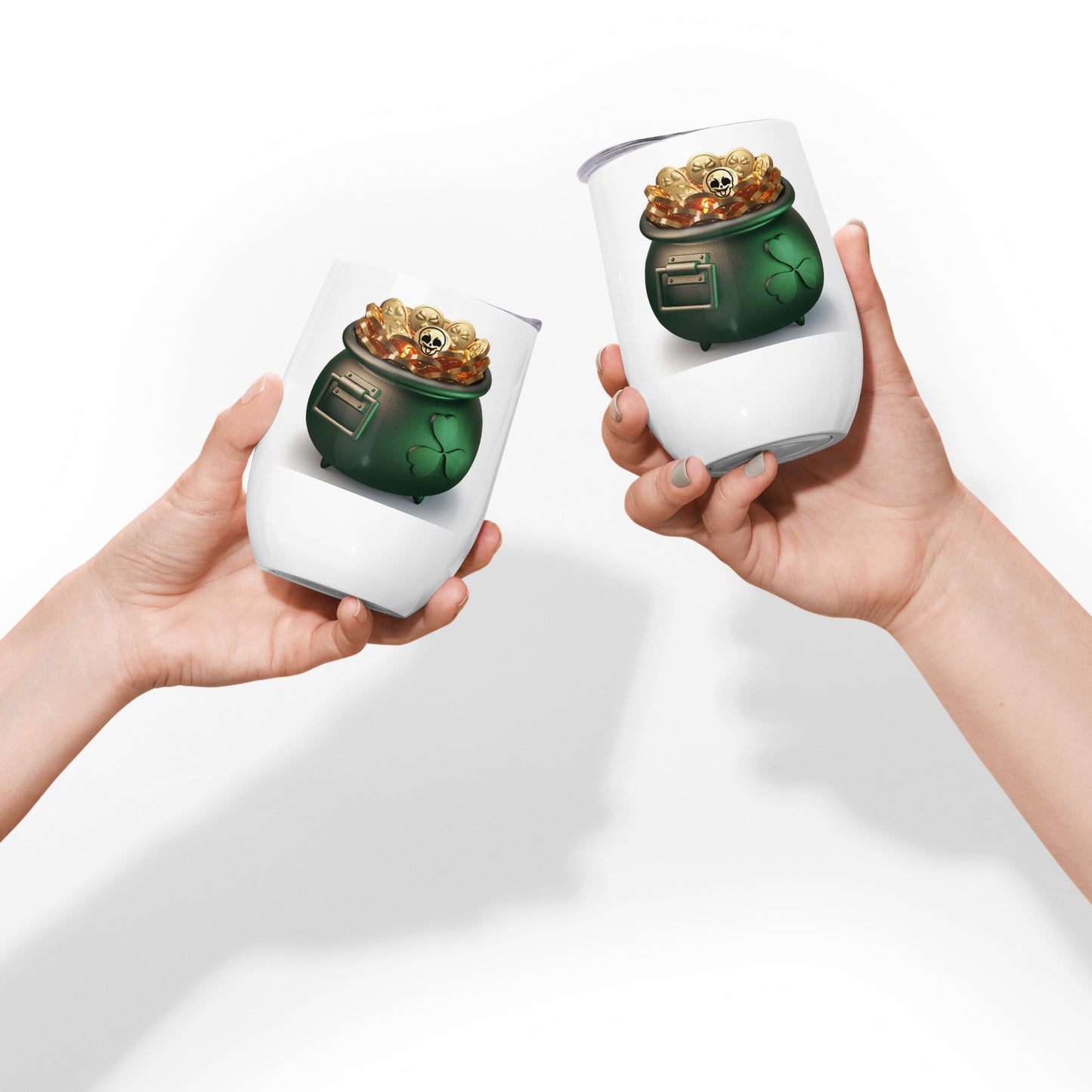 Wine tumbler- St. Patrick’s day- Mischievous Mandible Edition