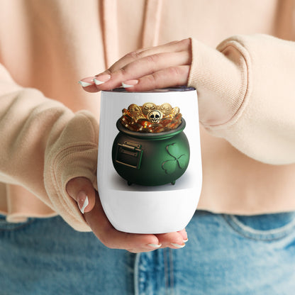 Wine tumbler- St. Patrick’s day- Mischievous Mandible Edition