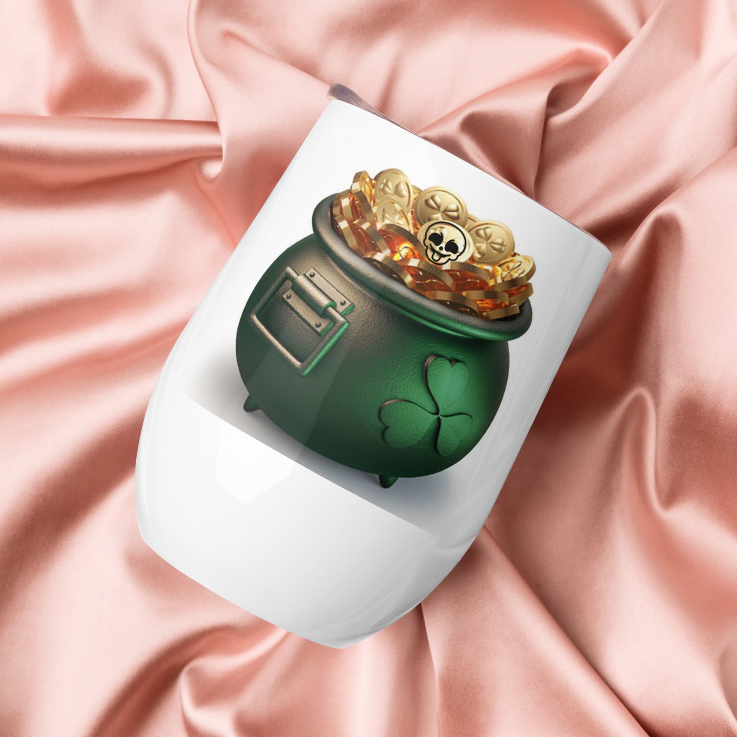 Wine tumbler- St. Patrick’s day- Mischievous Mandible Edition