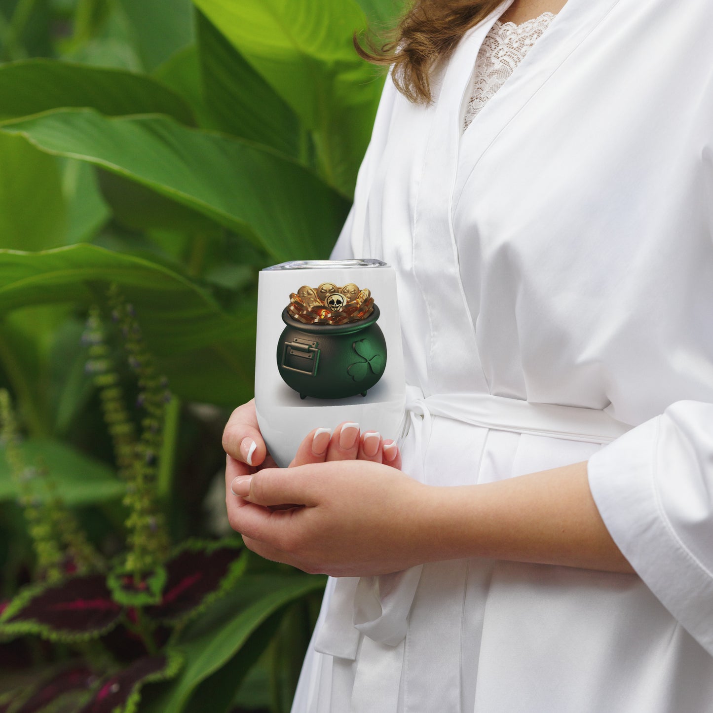 Wine tumbler- St. Patrick’s day- Mischievous Mandible Edition