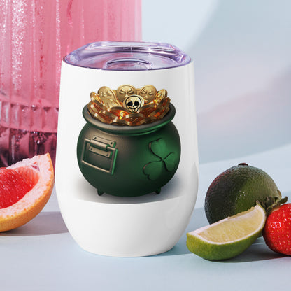 Wine tumbler- St. Patrick’s day- Mischievous Mandible Edition