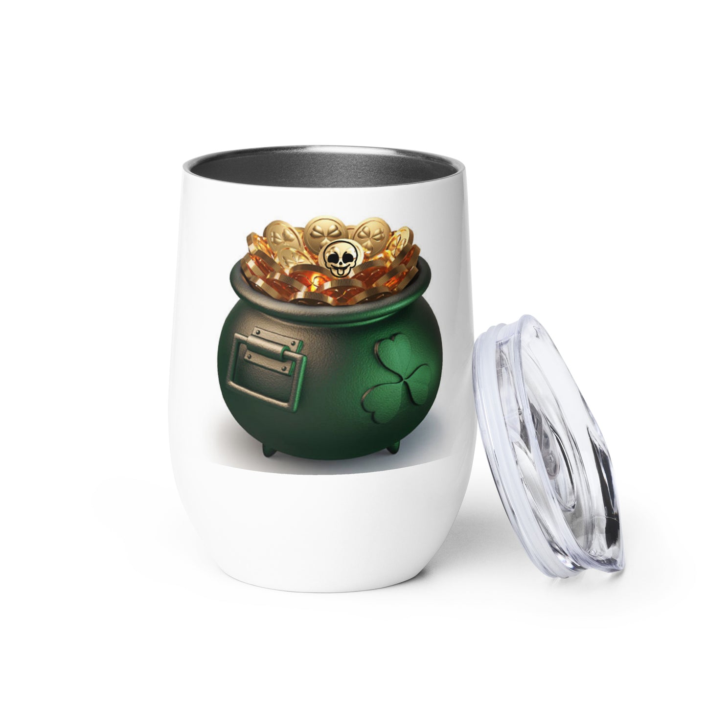 Wine tumbler- St. Patrick’s day- Mischievous Mandible Edition